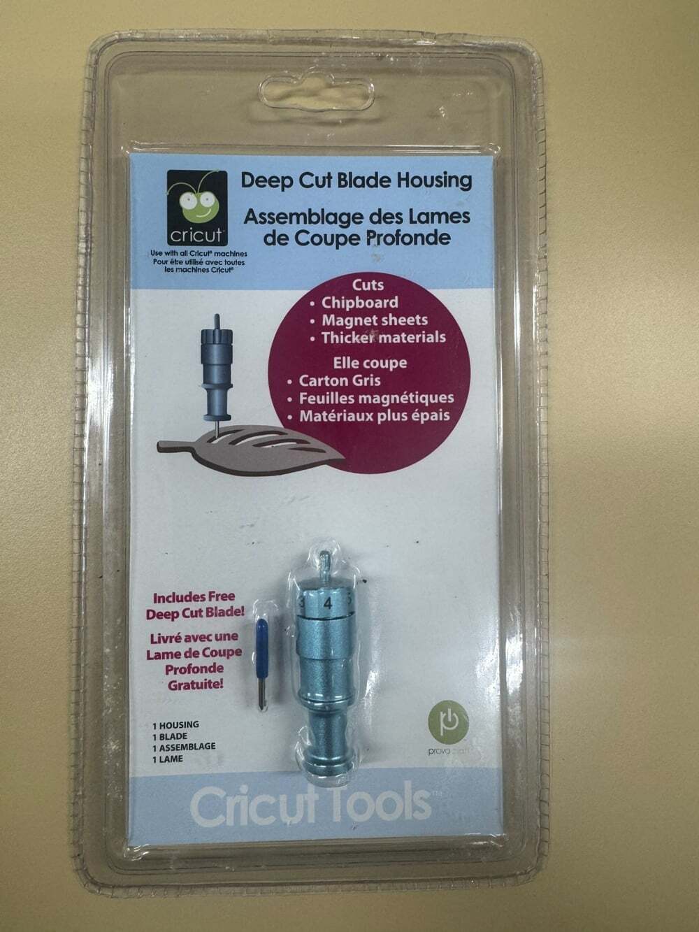 Cricut Deep Cut Blade Housing 29-0631 w/ Blade Sealed New Old Stock
